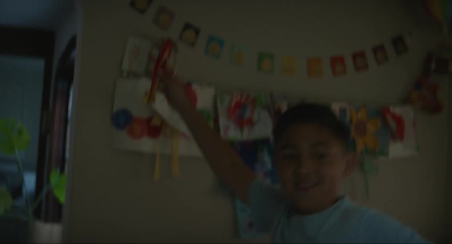 Big brother catches little brothers toy