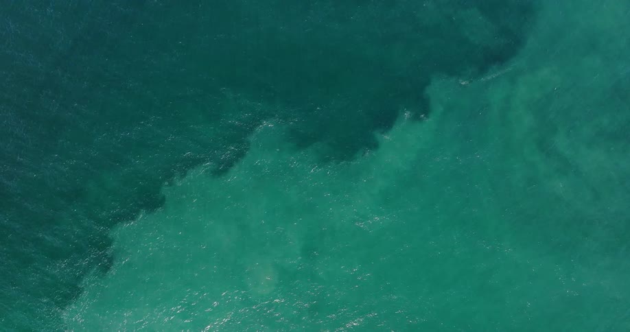 Aerial view of a sea with crystal clear waters