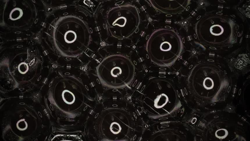 Abstract animation with various flowing liquids