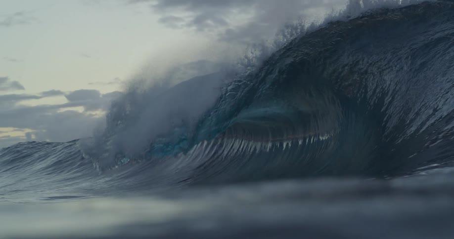 A curling ocean wave