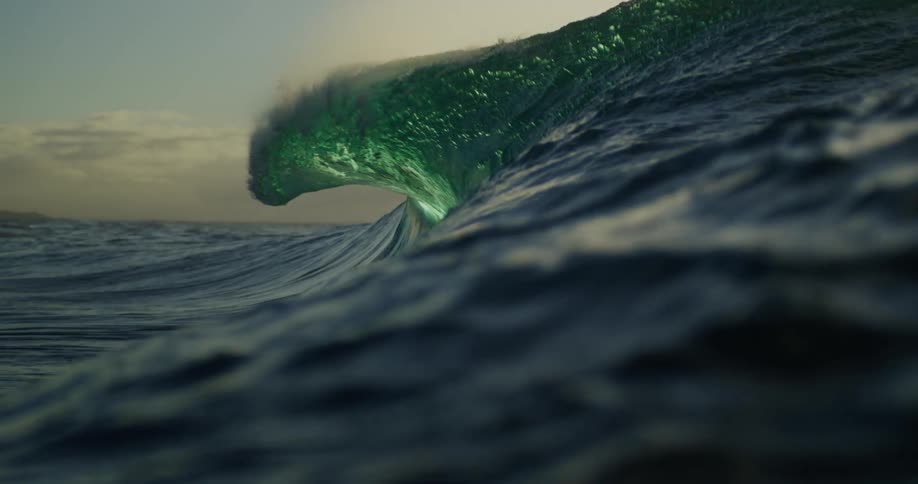 A curling ocean wave