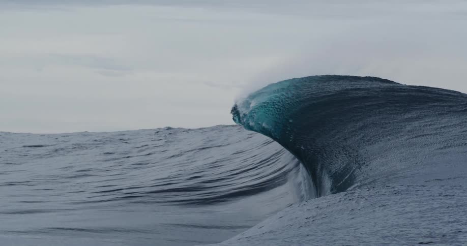Waves in the ocean during the day