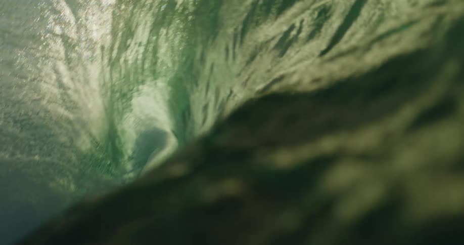 A curling ocean wave