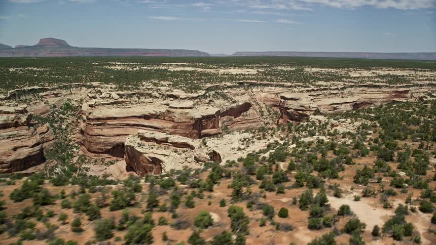 an aerial view of the stunning Grand Gulch and its canyon cliffs in the Grand Gulch Primitive Area Utah