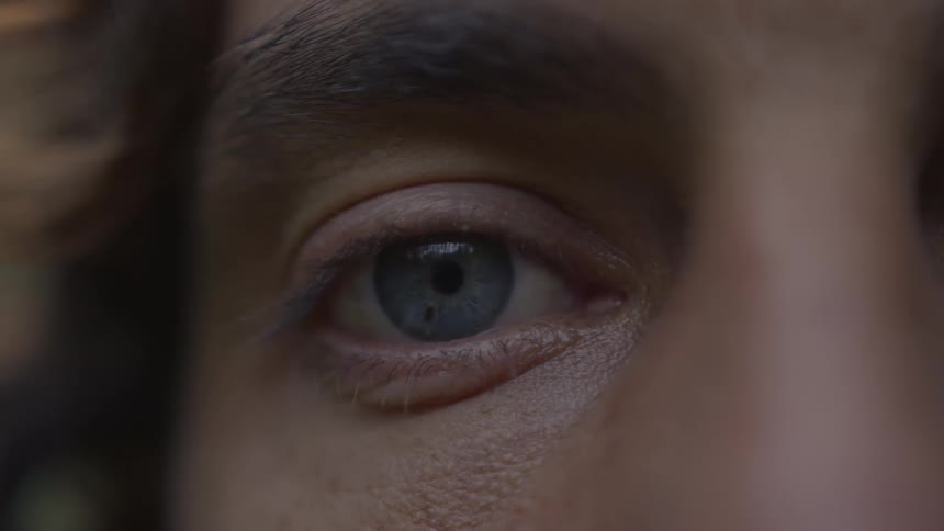 Closeup of a blue colored eye