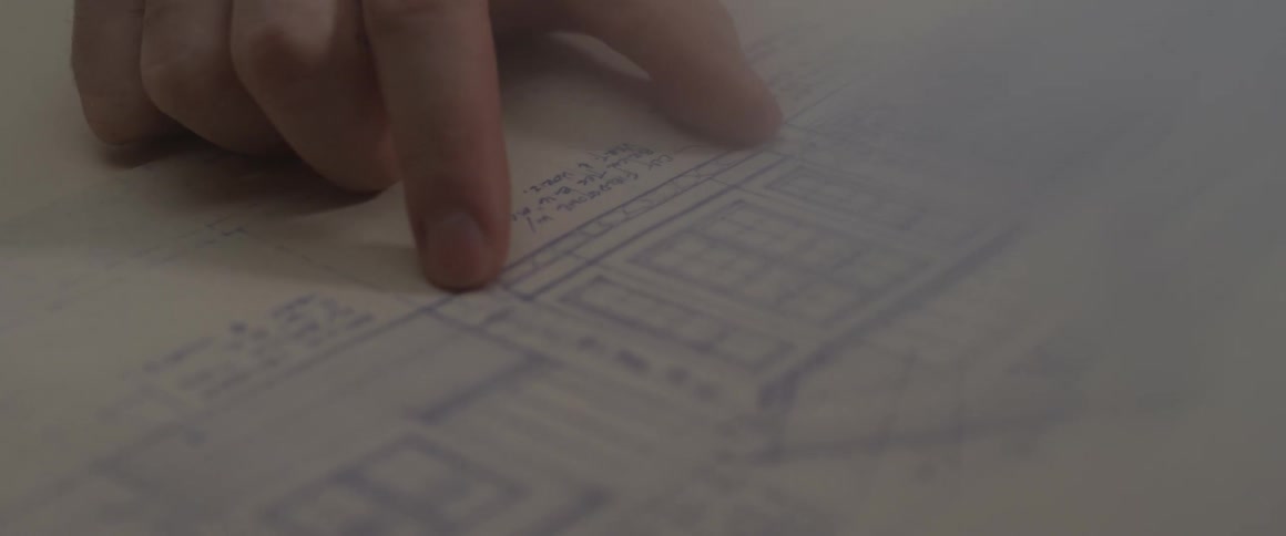 Blueprint of a house under construction