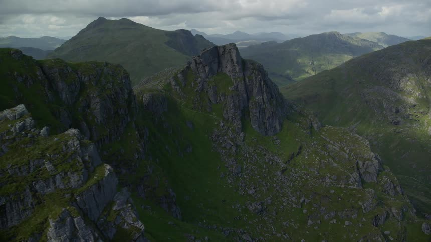 Mountains covered in moss