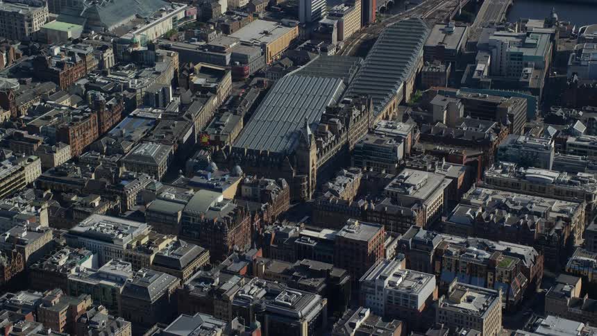 Aerial view of a metropolitan area