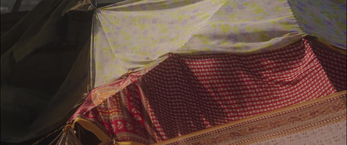 Colored fabrics making shadows