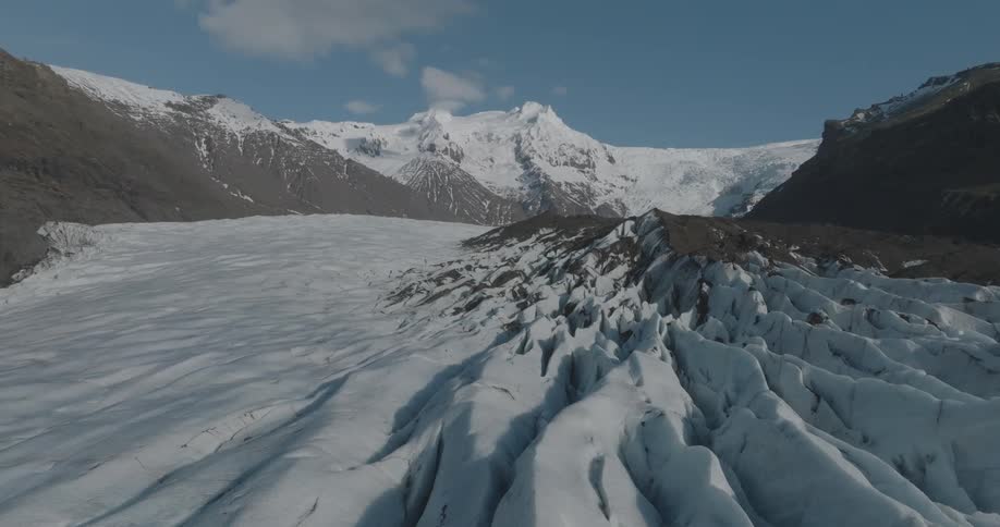 View of arctic mountains and glaciers