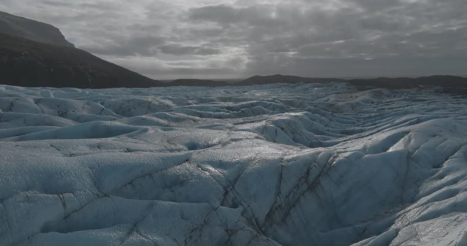 View of arctic mountains and glaciers