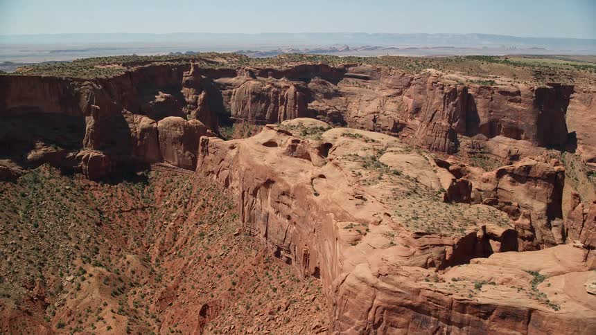 A canyon rock formation in a desert