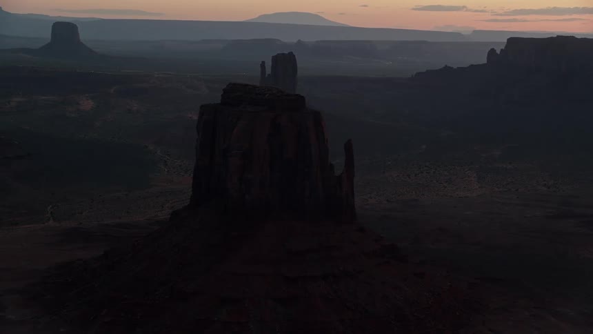 Daybreak in a natural environment with canyons valleys and geological features