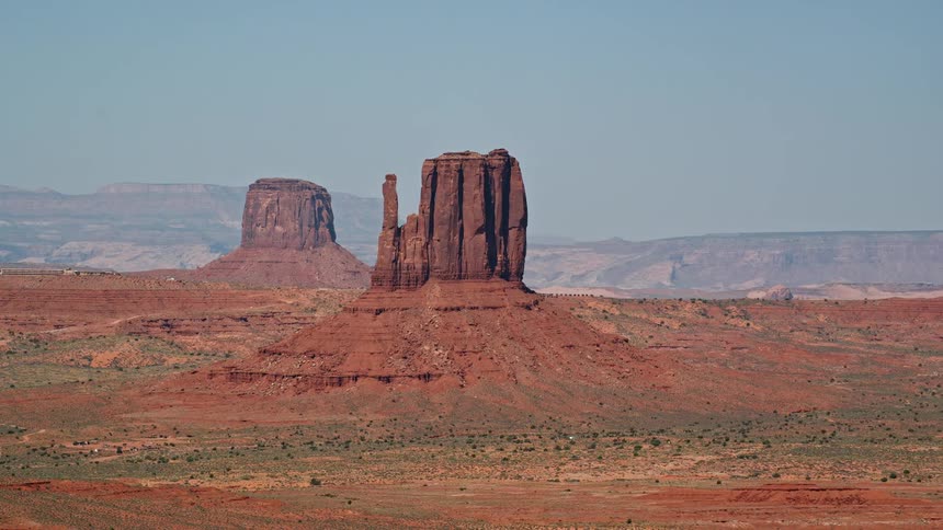 Mesa in different places on a sunny day