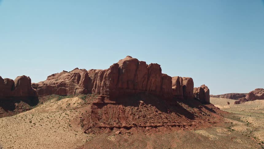 Aerial of a desert landscape with wild mountains at daytime