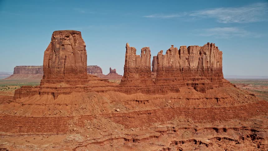 Formation of mesa in the middle of nowhere on a sunny day