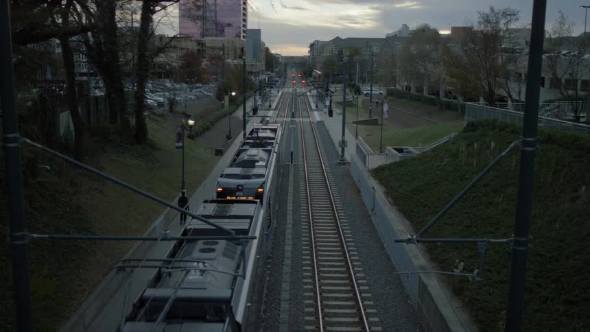 The train is passing below