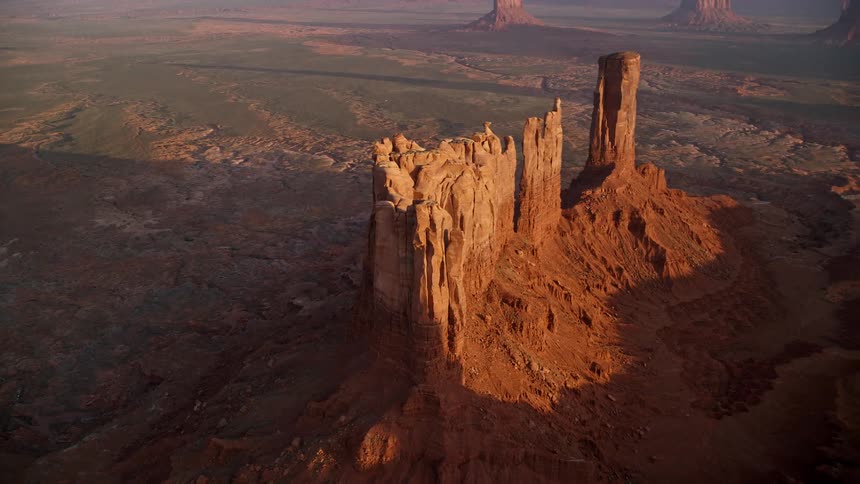 Wilderness aerials with rock formations during the daytime