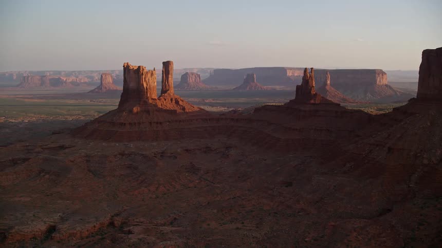 Aerial view of a natural area with canyons