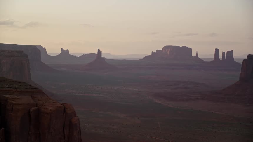 Valley with canyons and cliffs in rocky geological formations