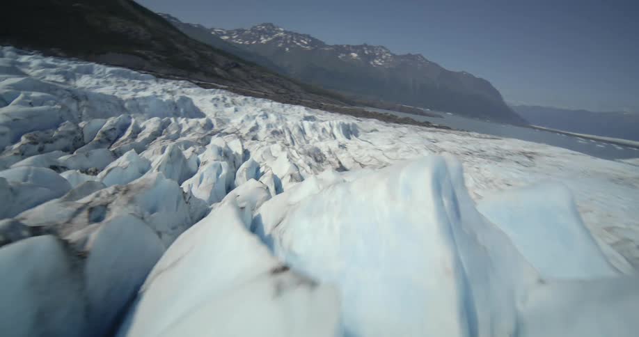 Aerial view of glacier