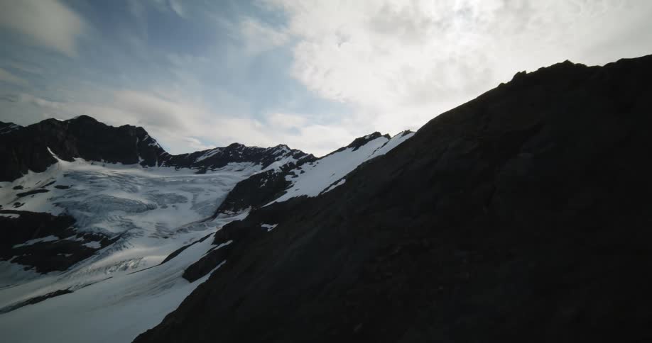 The mountains are covered with snow
