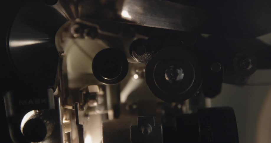 The parts of a projector are spinning