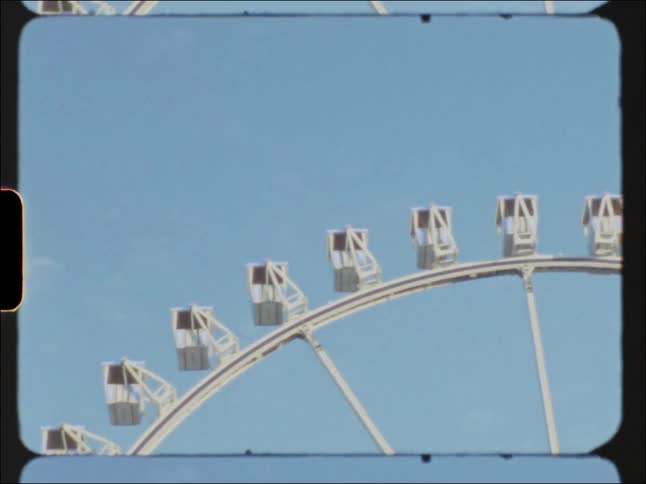 View of a ferris wheel in motion