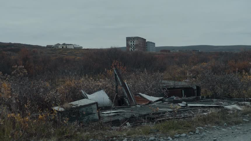View of plains with scattered trash