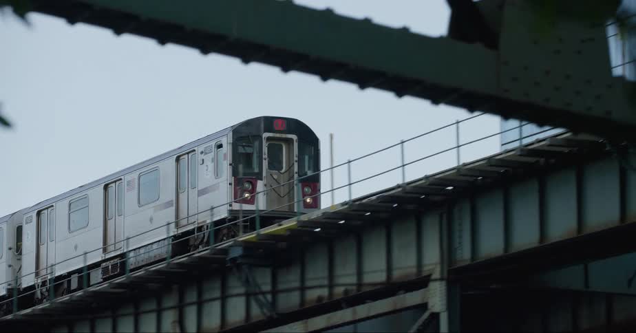 The train passes by