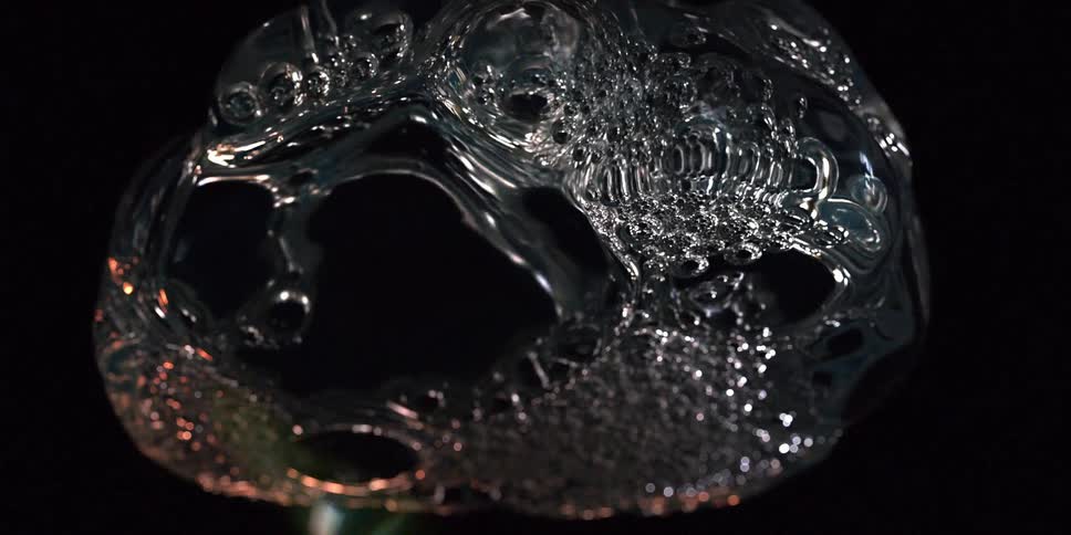 Abstract liquid bubbles and ripples