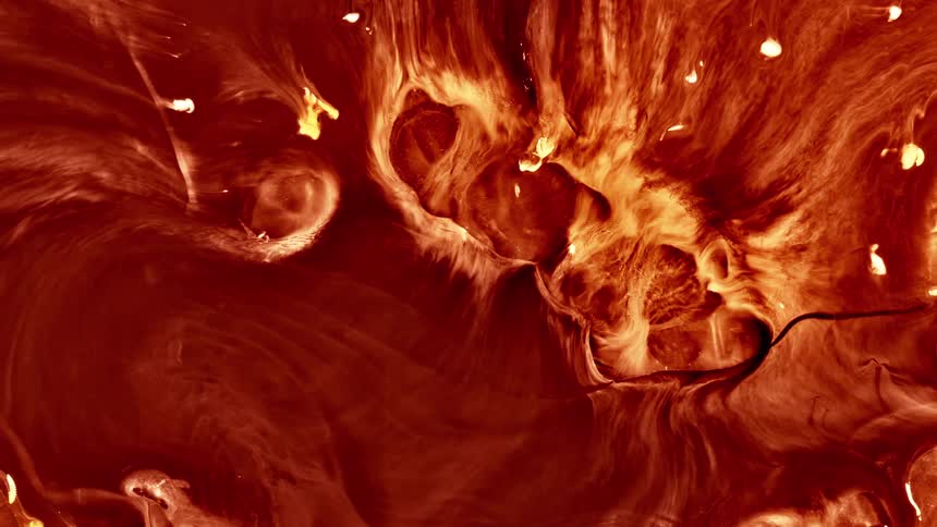 A volcano erupting with bubbling lava