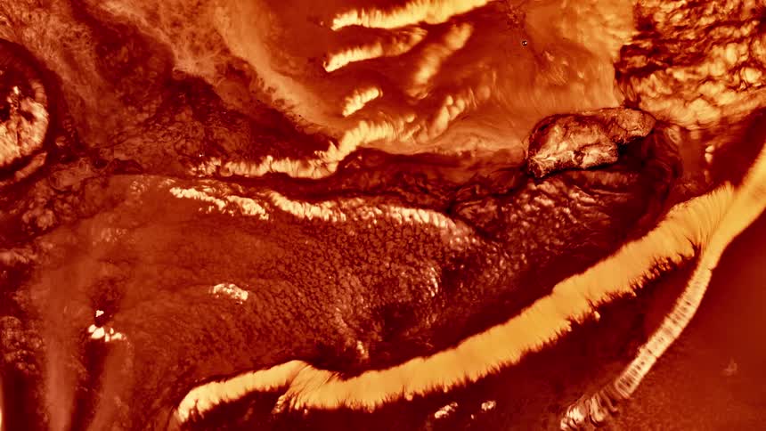 A surface of a stellar object that is burning