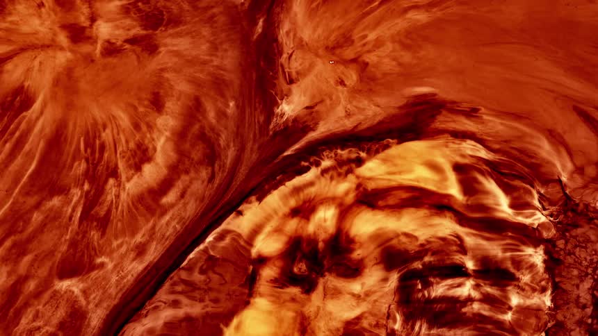 Abstract red and black liquid in motion