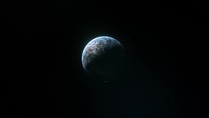 An aerial view of planet earth in space