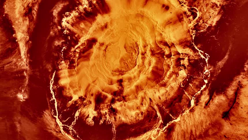 A gold oil like abstract matter
