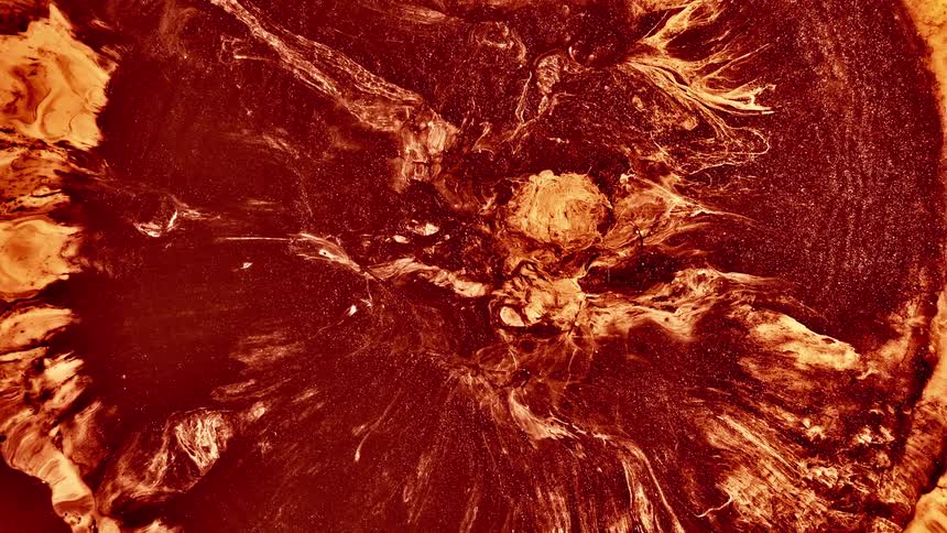 Core of an erupting volcano