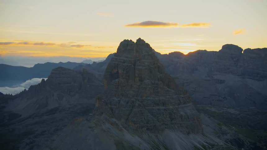 Aerial of rock formations in a wild landscape