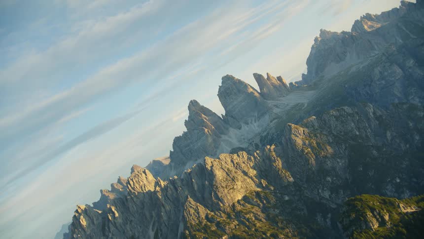 Landscape of rock formations at midday