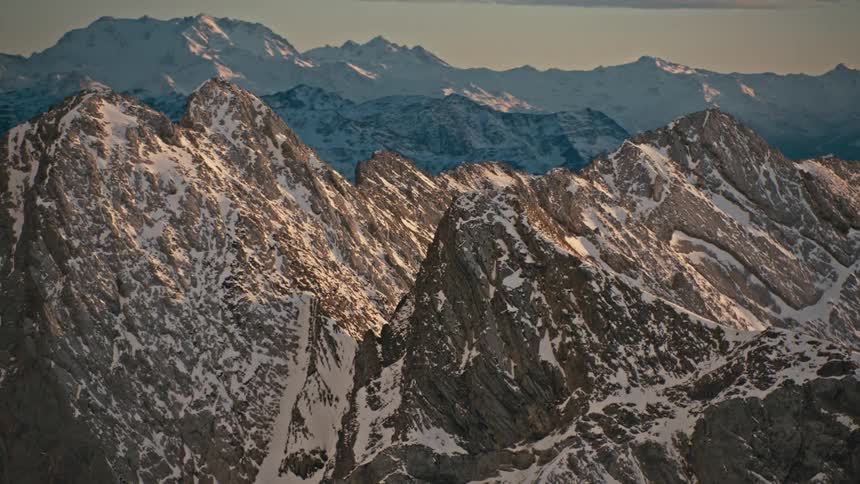 A chain of mountains covered in snow