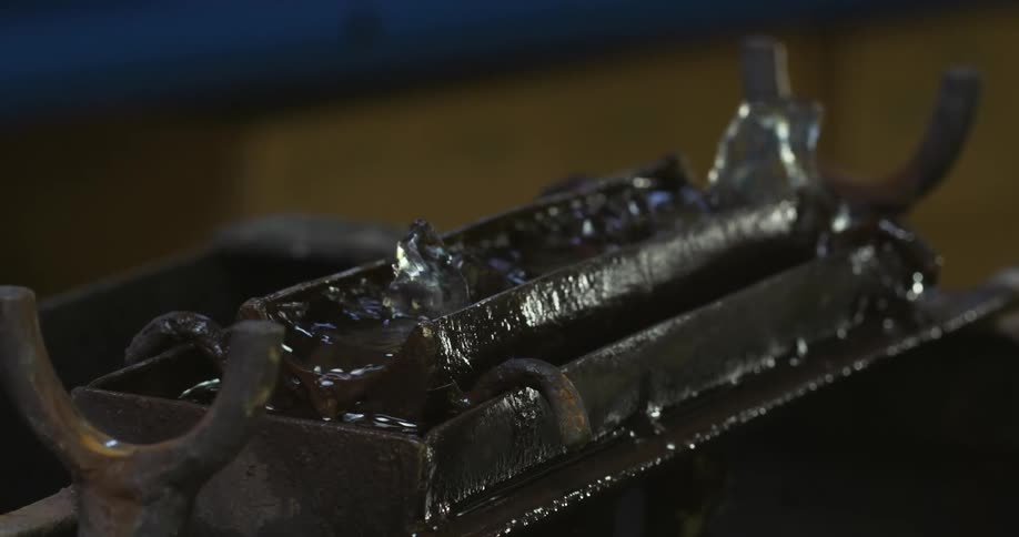 A metal water fountain for animals