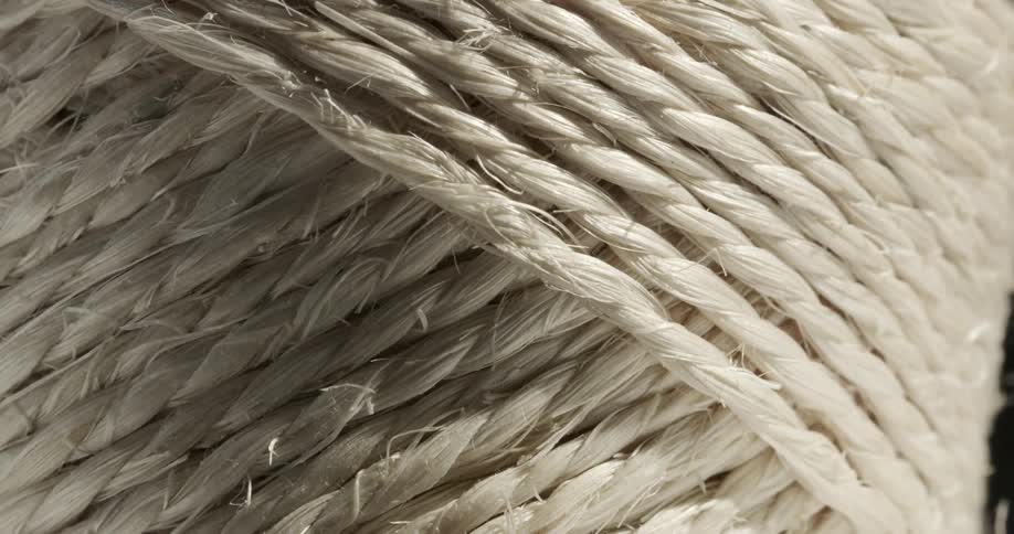 The rope is all bundled up