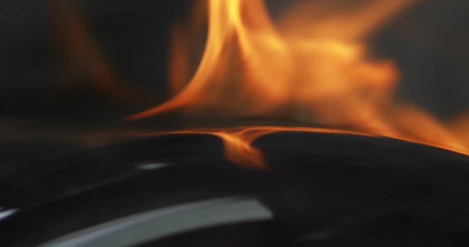 The glass is on fire