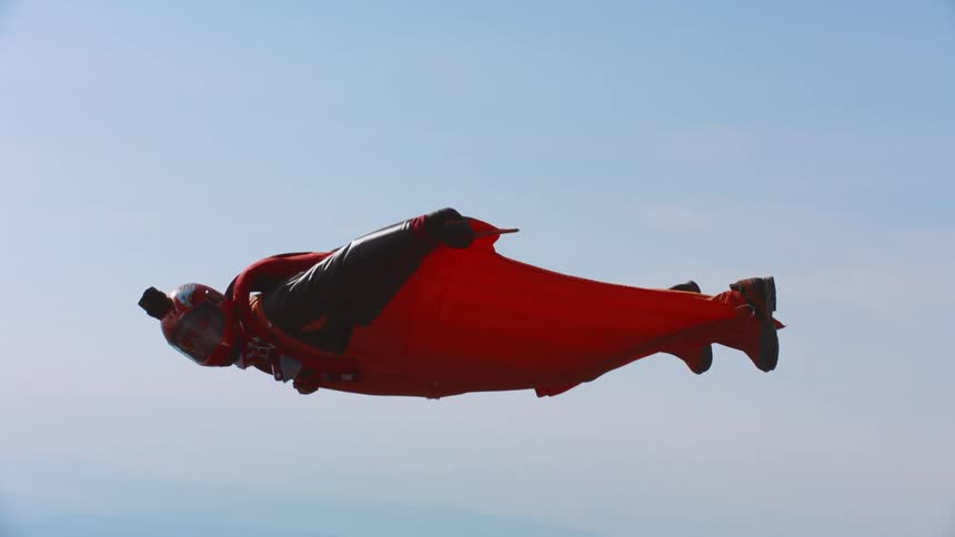 Man paragliding