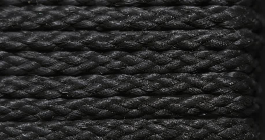 The light reflects off the rope