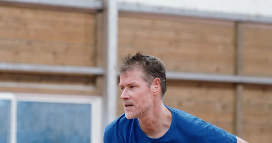 Tennis player fails to hit a ball in the court