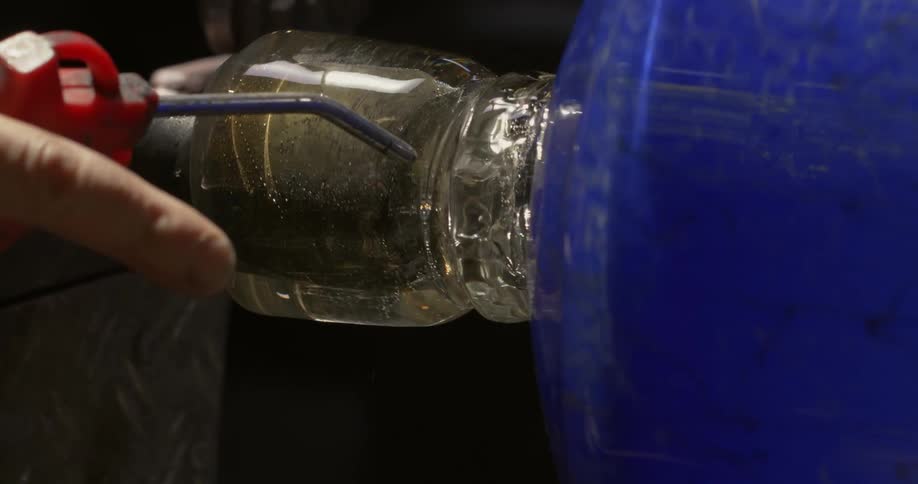 View of a glass vase being molded