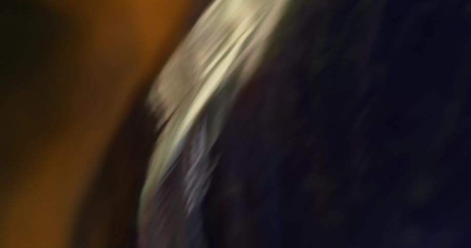 An abstract object in closeup being exposed to fire