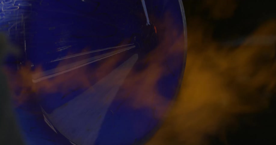 Fire is spinning the glass