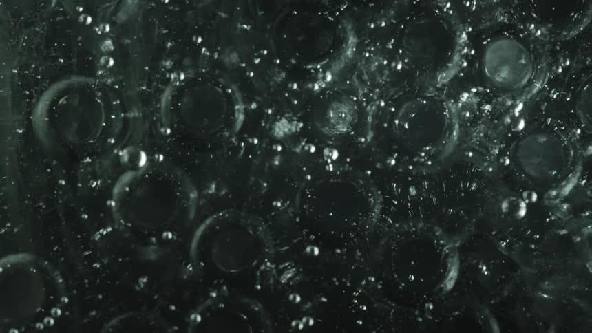 Abstract green liquid spheres